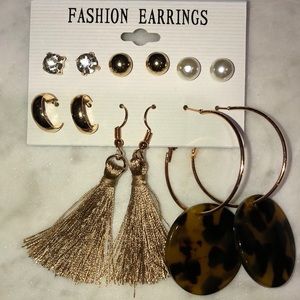 Fashion Earrings Set of 6
